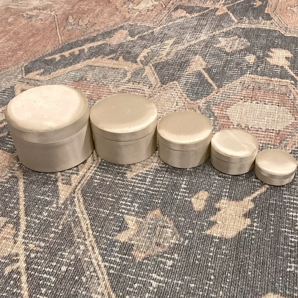 Set of 5 Satin Nesting Gift Boxes